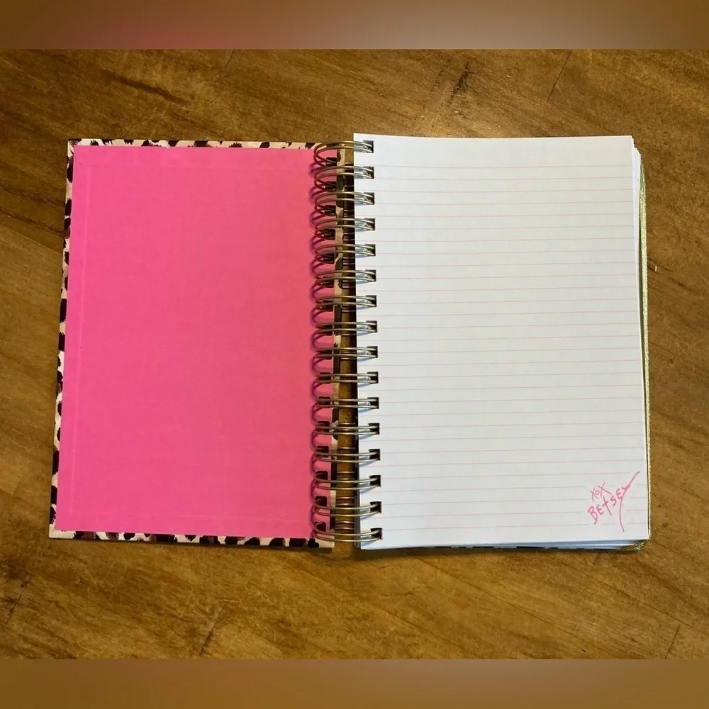 Betsey Johnson Leopard Spiral Notebook new